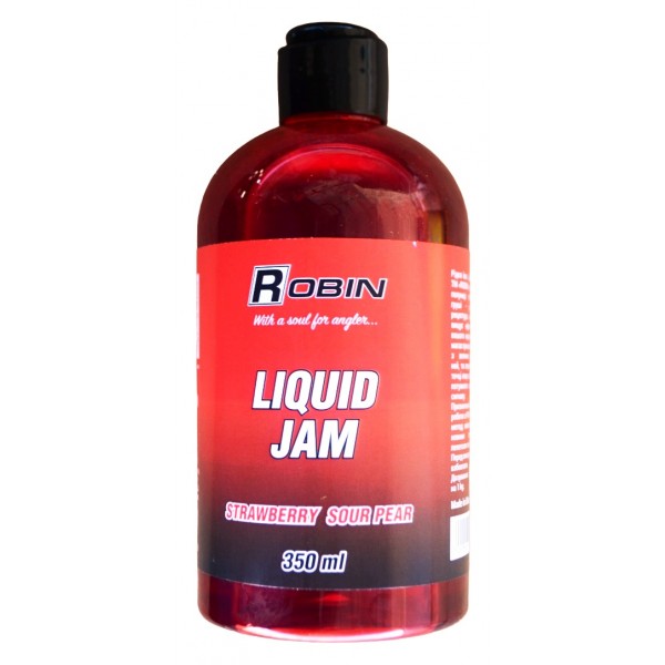 Ликвид джем рыболовный, Robin Liquid Jam, 350мл, вкус Клубника - Кислая груша